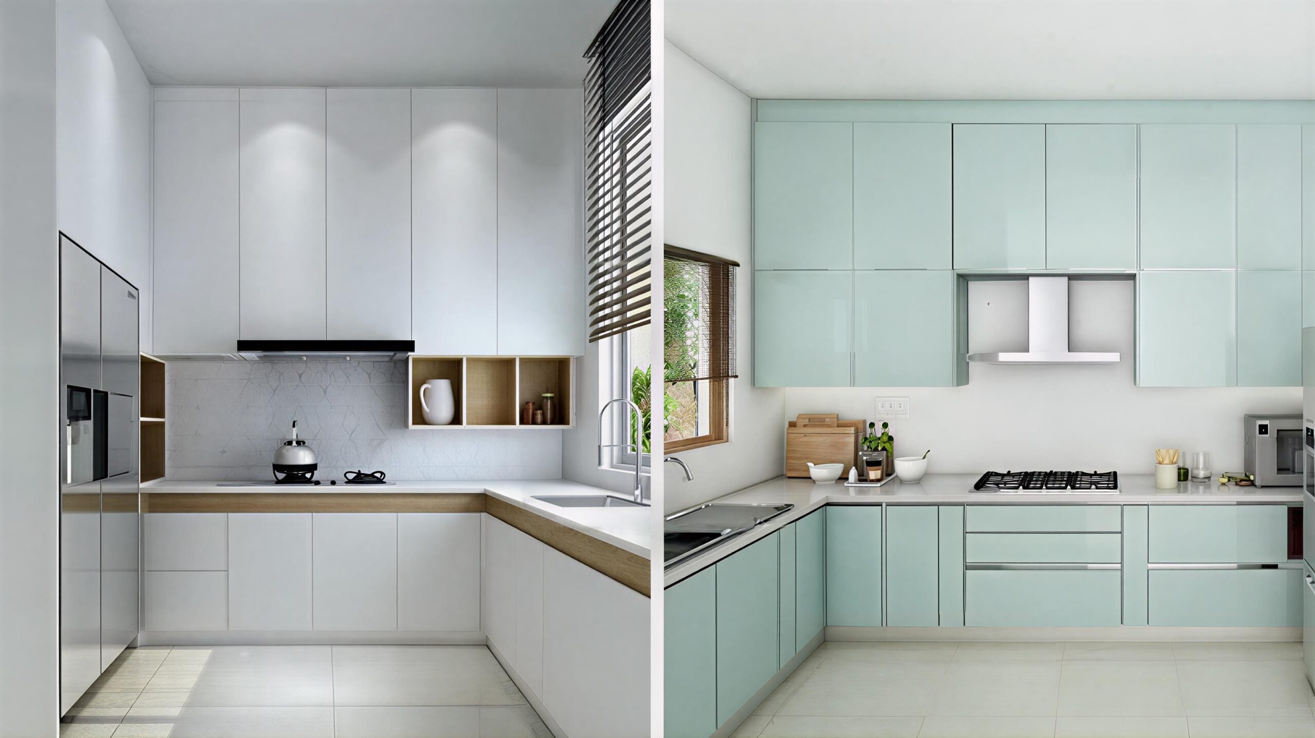 Modern L Shape Modular Kitchen Design